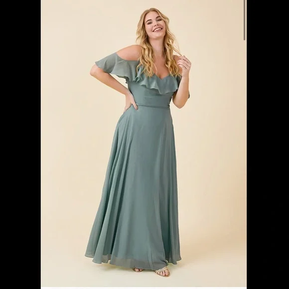 vow'd | Dresses | Lightly Worn Bridesmaid Dress From Vowd Color Is Slate  Blue | Poshmark